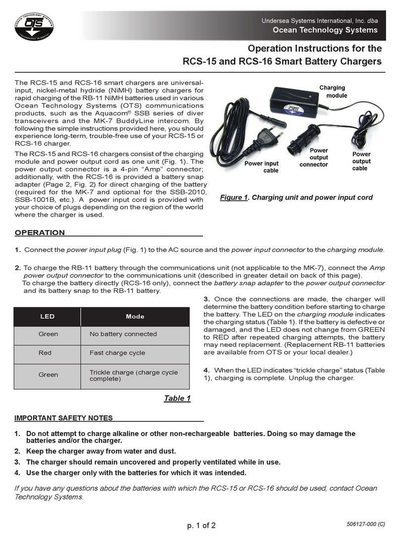 Ocean Technology Systems RCS-15 Operation instructions