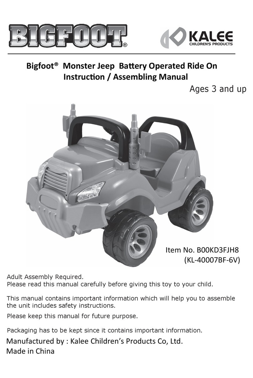 Kalee Bigfoor Monster Jeep Instruction/assembling manual