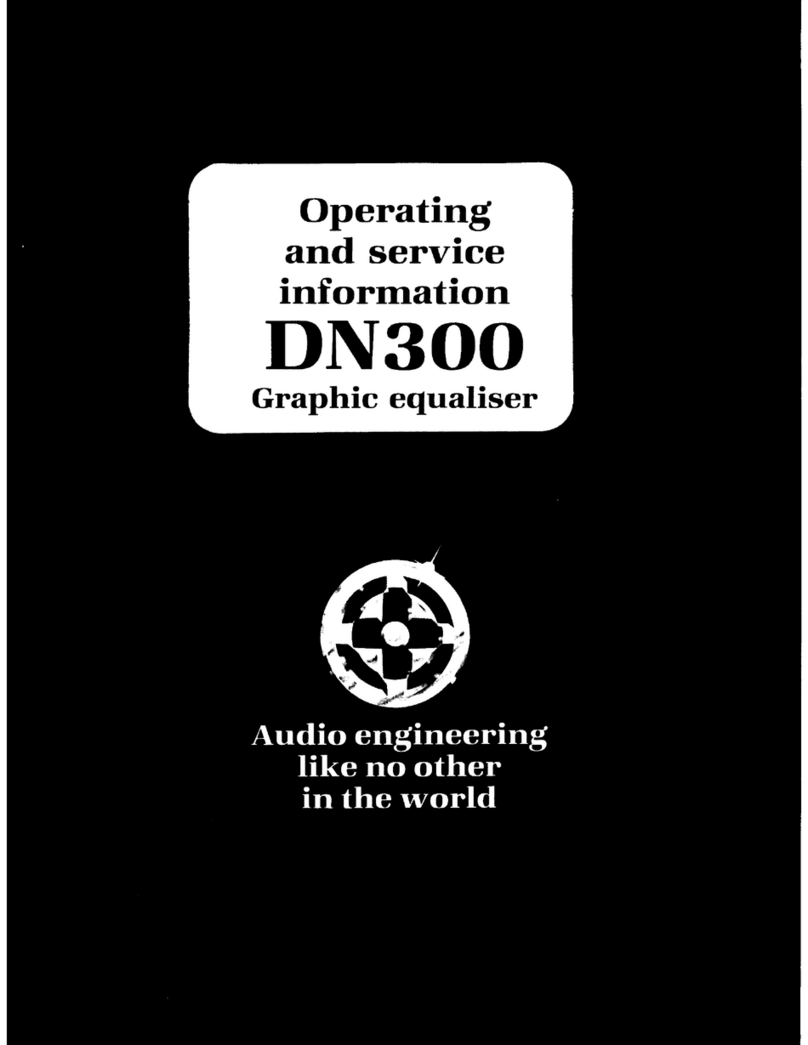 Klark Teknik DN300 Operating and service information