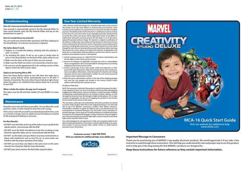 eKids MCA-16 quick start guide