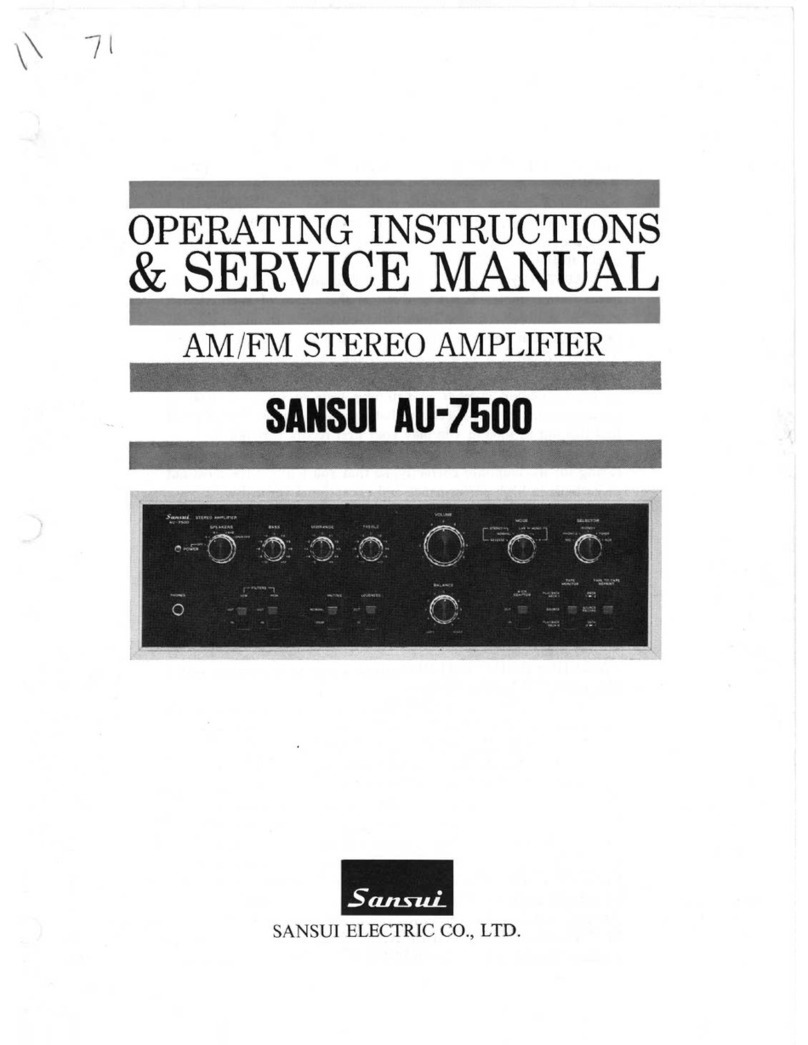 Sansui AU-7500 Troubleshooting guide Sansui AU-7500 Troubleshooting guide