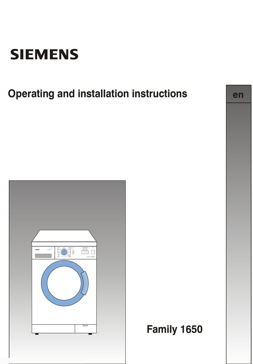 Siemens Family 1650 Operating and installation instructions