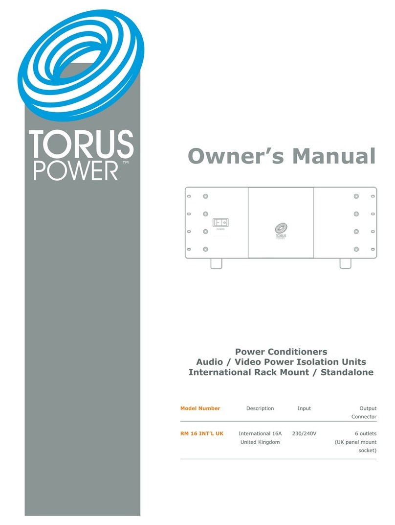 Torus Power RM 16 INT’L UK User manual