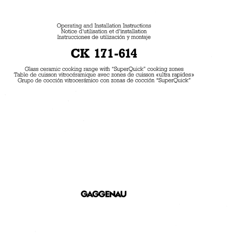 Gaggenau CK 171-614 User manual