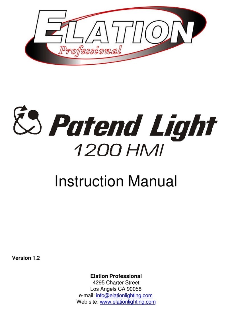 Elation Patend Light 1200 HMI User manual