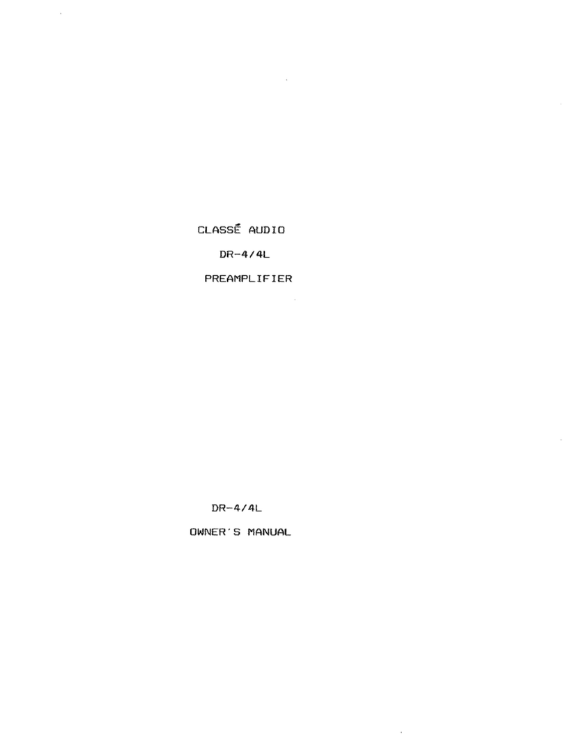 Classe Audio Dr-4 owner's manual