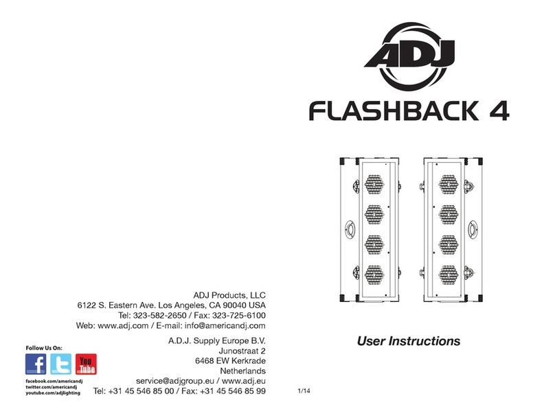 ADJ FLASHBACK 4 User manual ADJ FLASHBACK 4 User manual