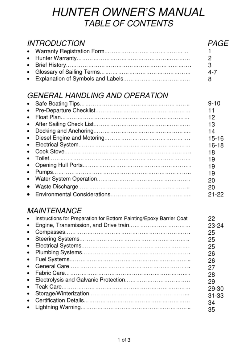Hunter Marine 2004 models User manual