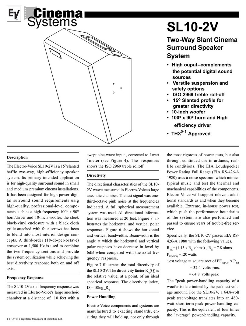 Electro-Voice SL10-2V User manual