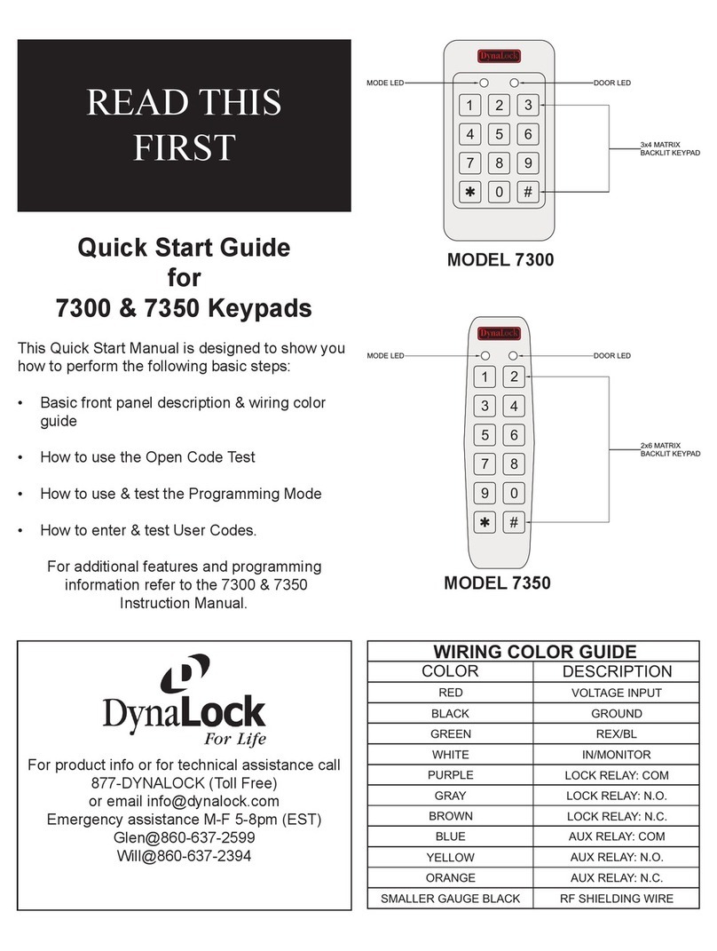 DynaLock 7300 quick start guide