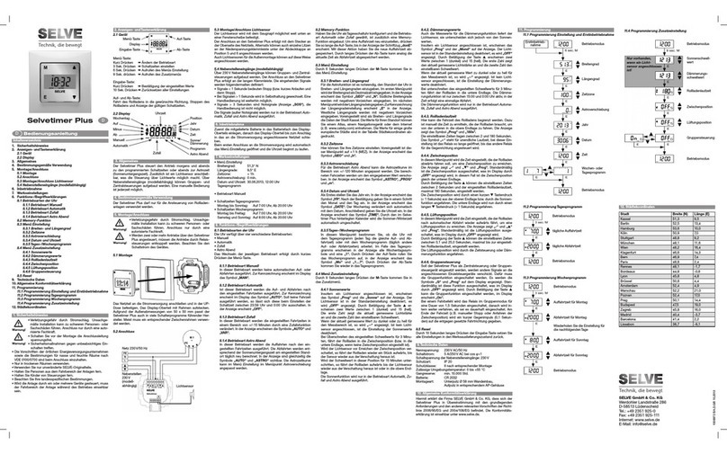Selve Selvetimer Plus operating instructions