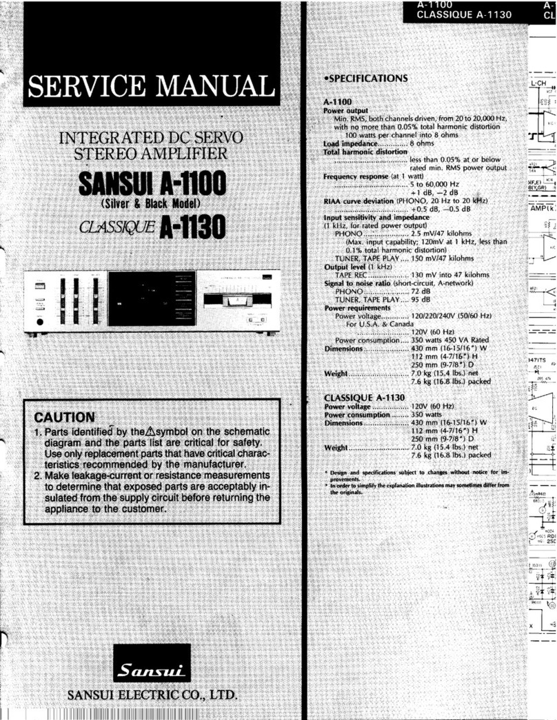 Sansui A-1100 User manual