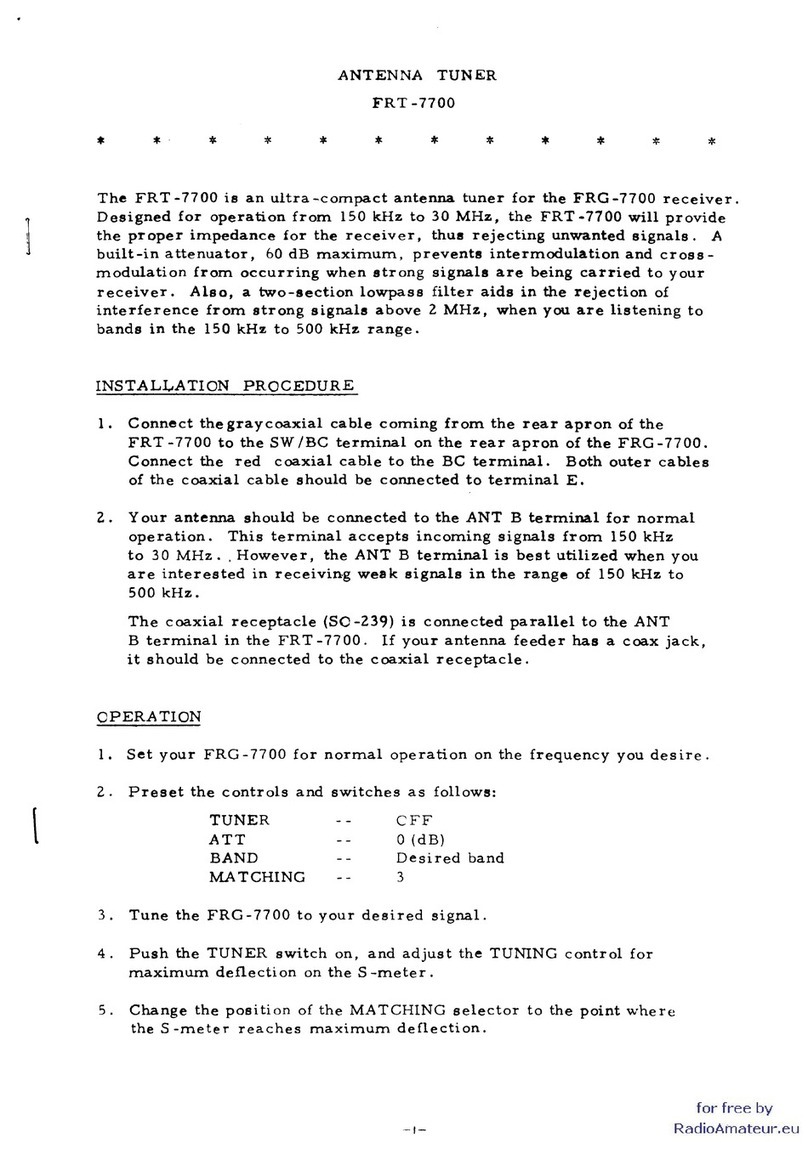 Yaesu FRT-7700 installation instructions