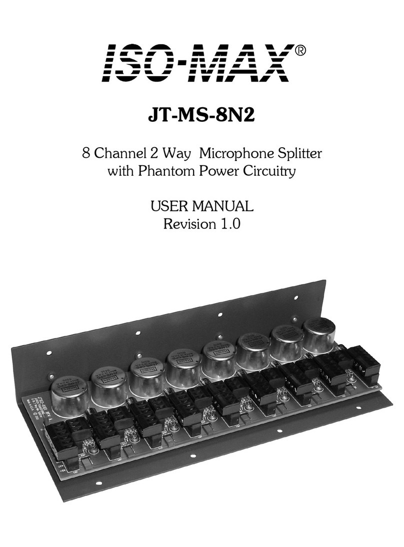 Jensen Iso-Max JT-MS-8N2 user manual