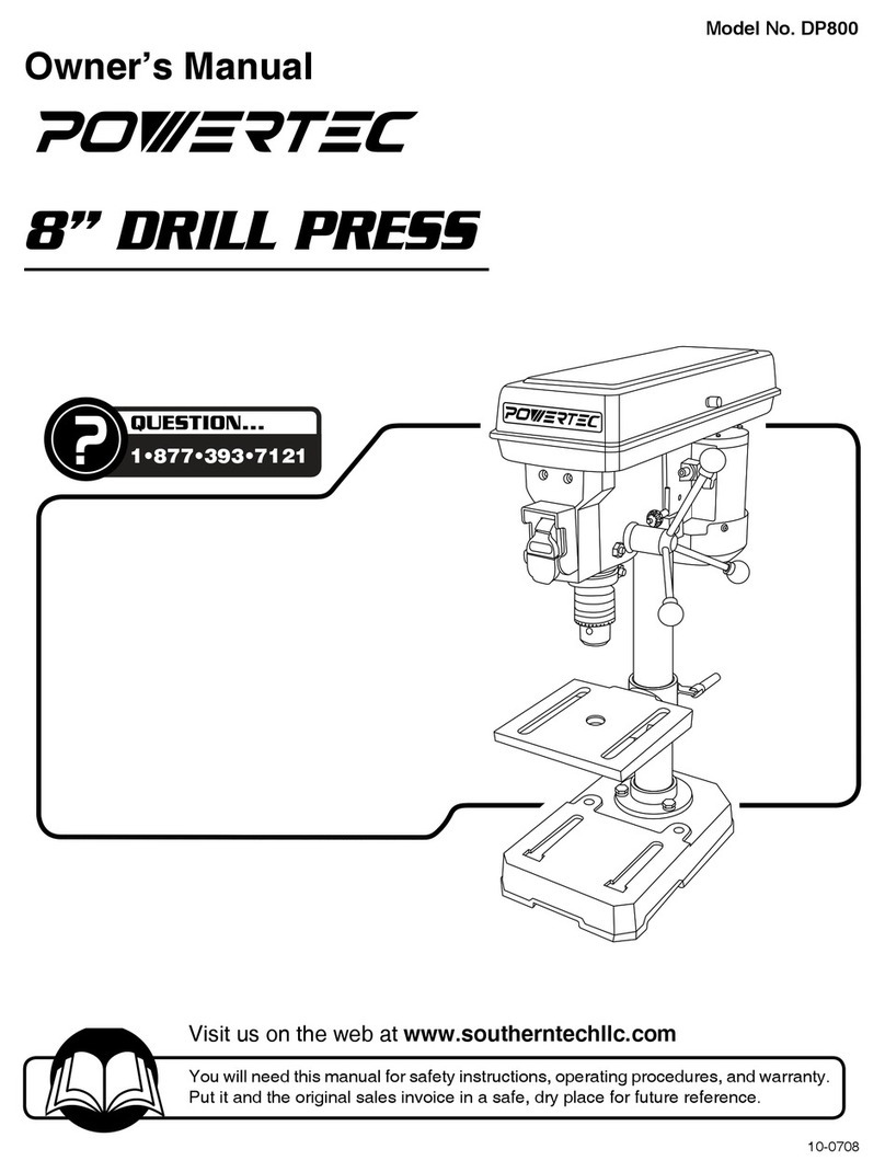 Power Tec DP800 owner's manual