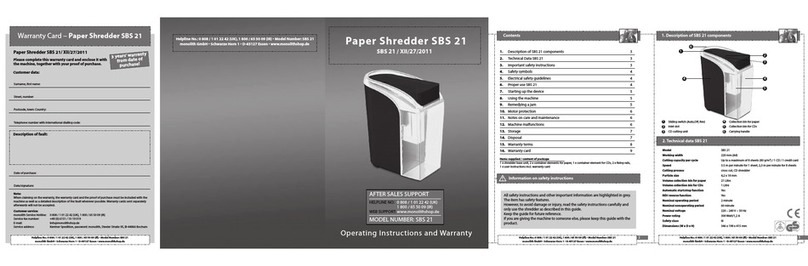 monolith SBS 21 User manual