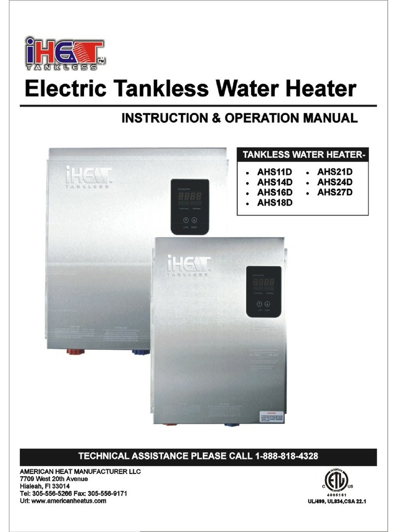 iHeat AHS11D Instruction and operation manual
