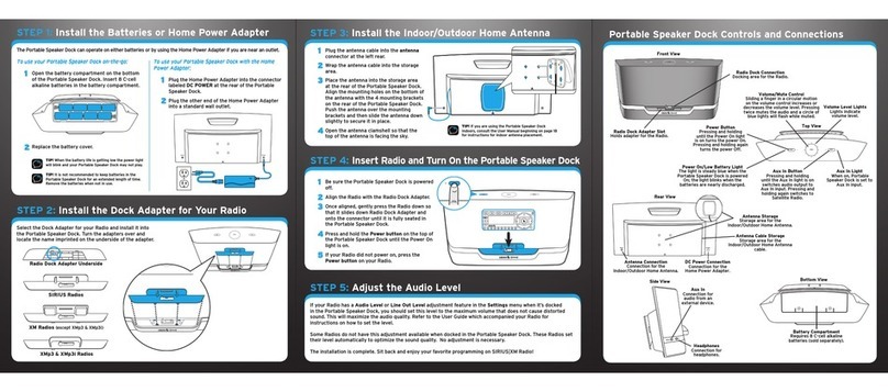 Sirius XM RAdio SXABB1 User manual
