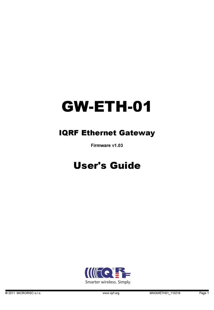 IQRF GW-ETH-01 User manual