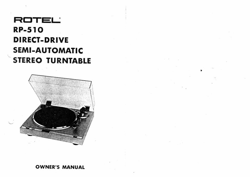 Rotel RP-510 owner's manual