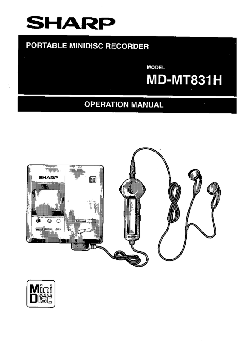 Sharp MD-MT831H User manual