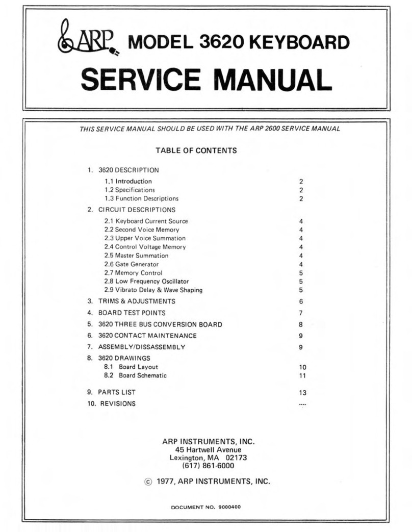 ARP Instruments 3620 User manual