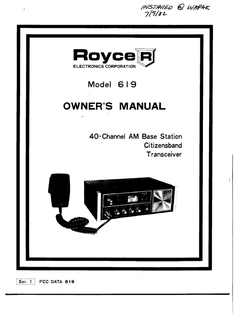 Royce 619 owner's manual