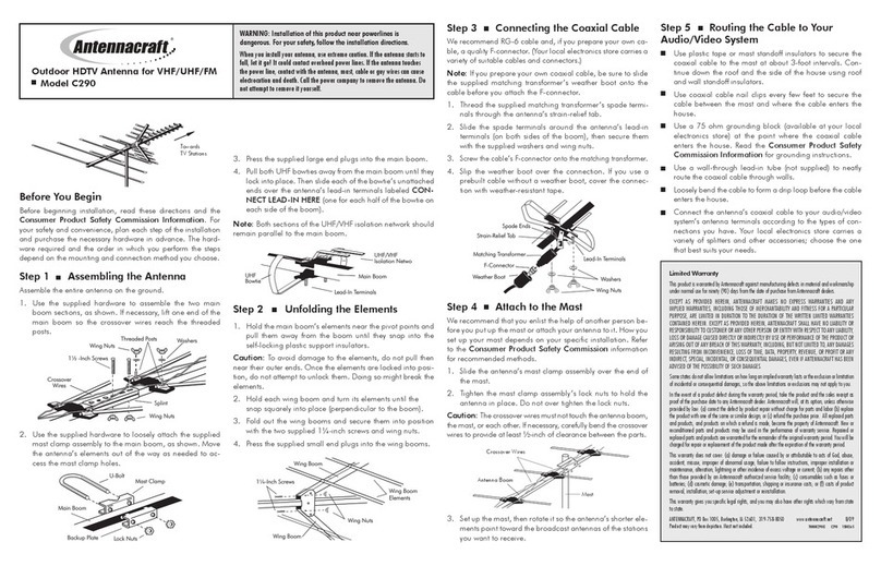 AntennaCraft C290 installation instructions AntennaCraft C290 installation instructions