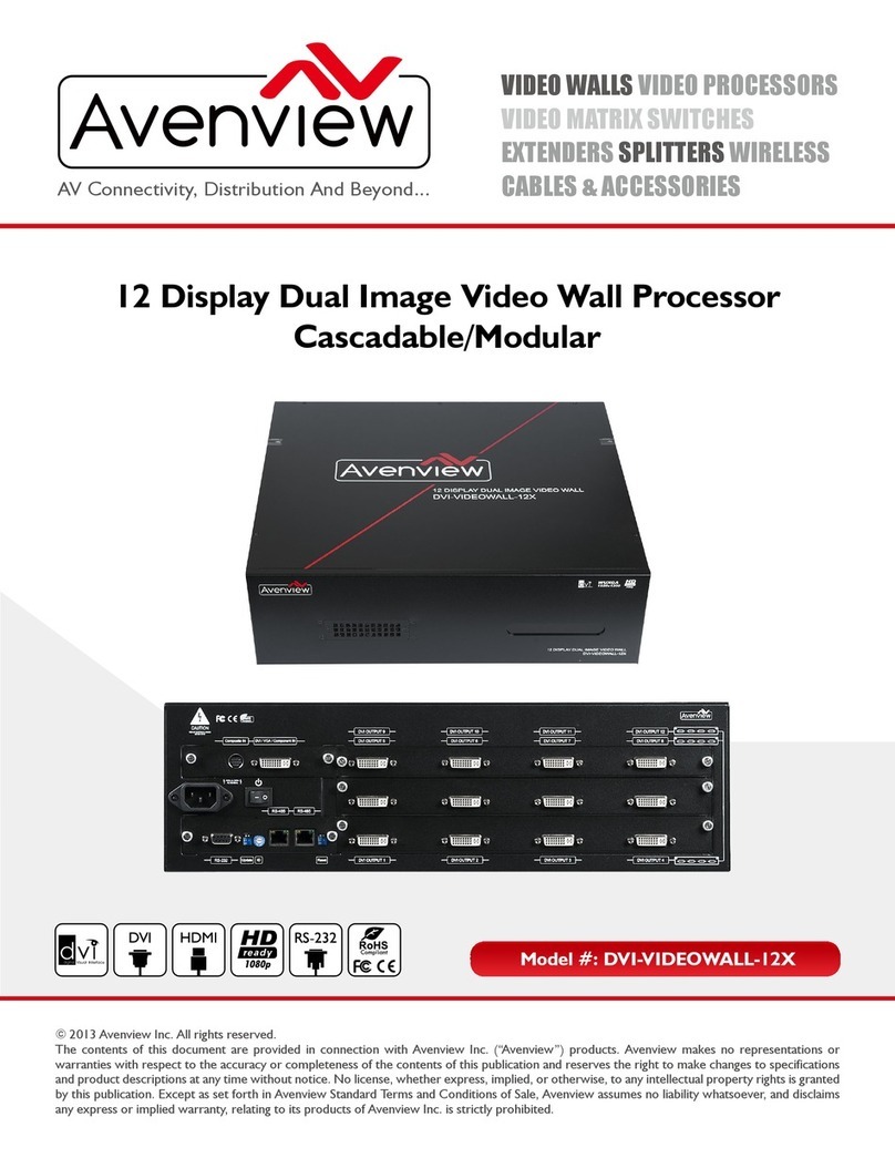 Avenview DVI-VIDEOWALL-12X user manual