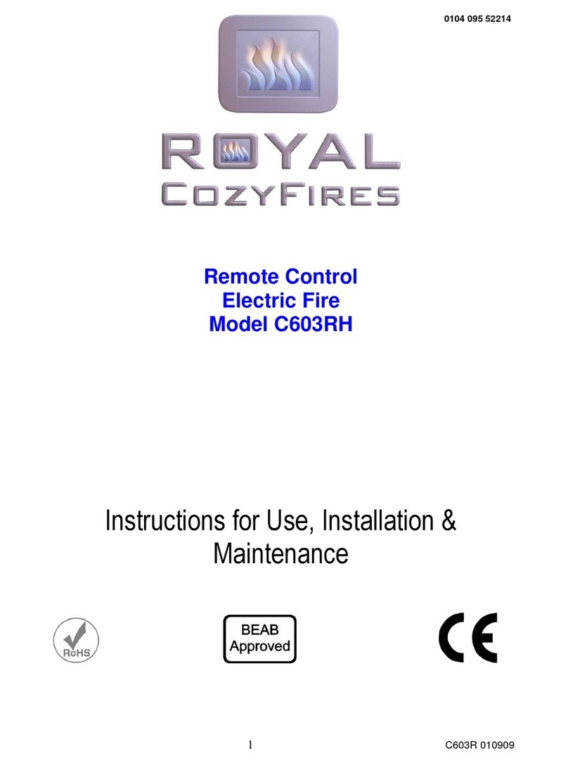 Royal Cozyfires C603RH Instructions for use, installation & maintenance