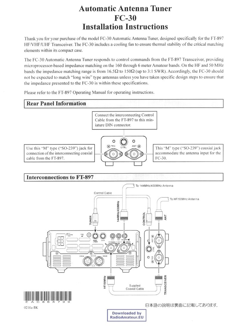 Vertex Standard FC-30 User manual