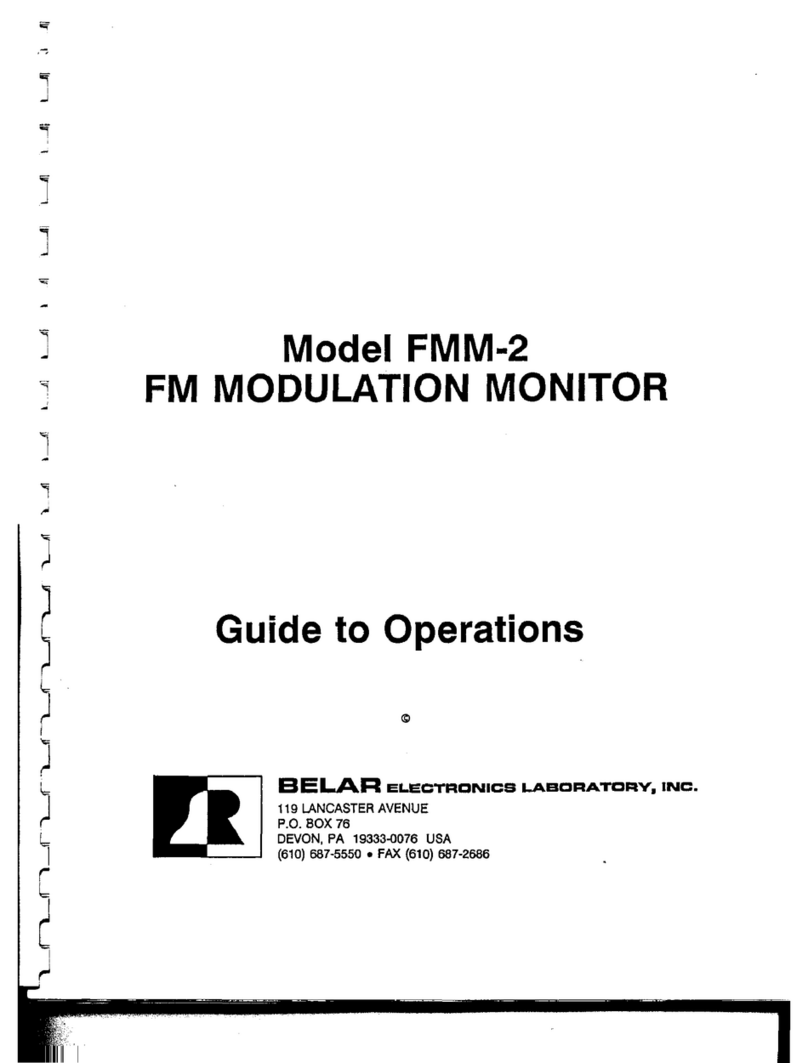 Belar FMM-2 Guide to operations