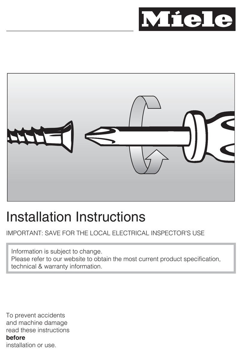 Miele ESW 408x-14 installation instructions