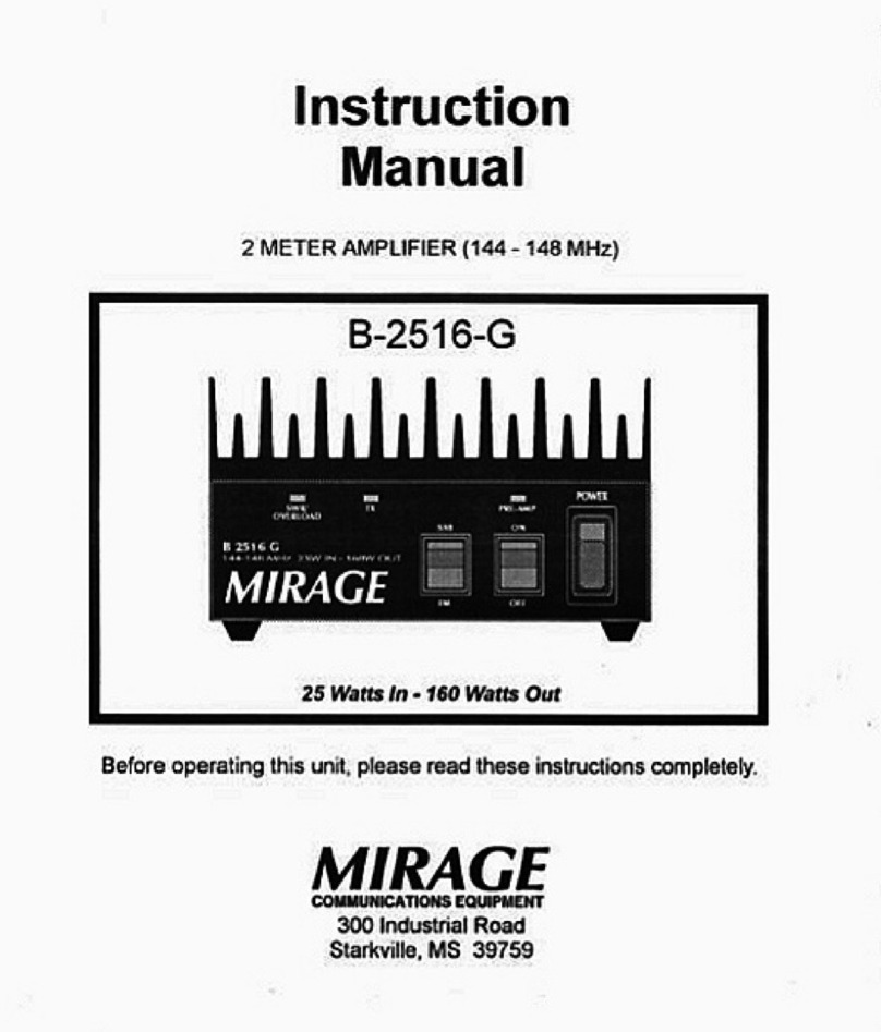Mirage B-2516-G User manual