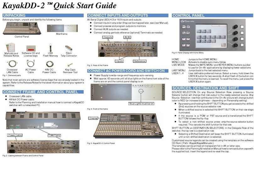 GRASS VALLEY KayakDD- 2 quick start guide