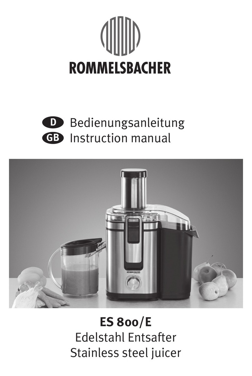 Rommelsbacher ES 800 E instruction manual