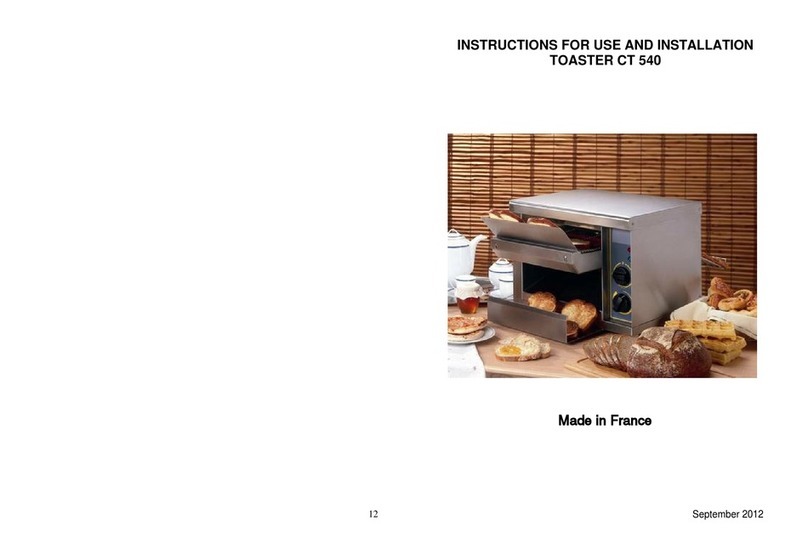 Roller Grill CT 540 Instructions for use and installation