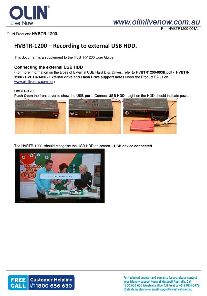 Olin HVBTR-1200 user guide