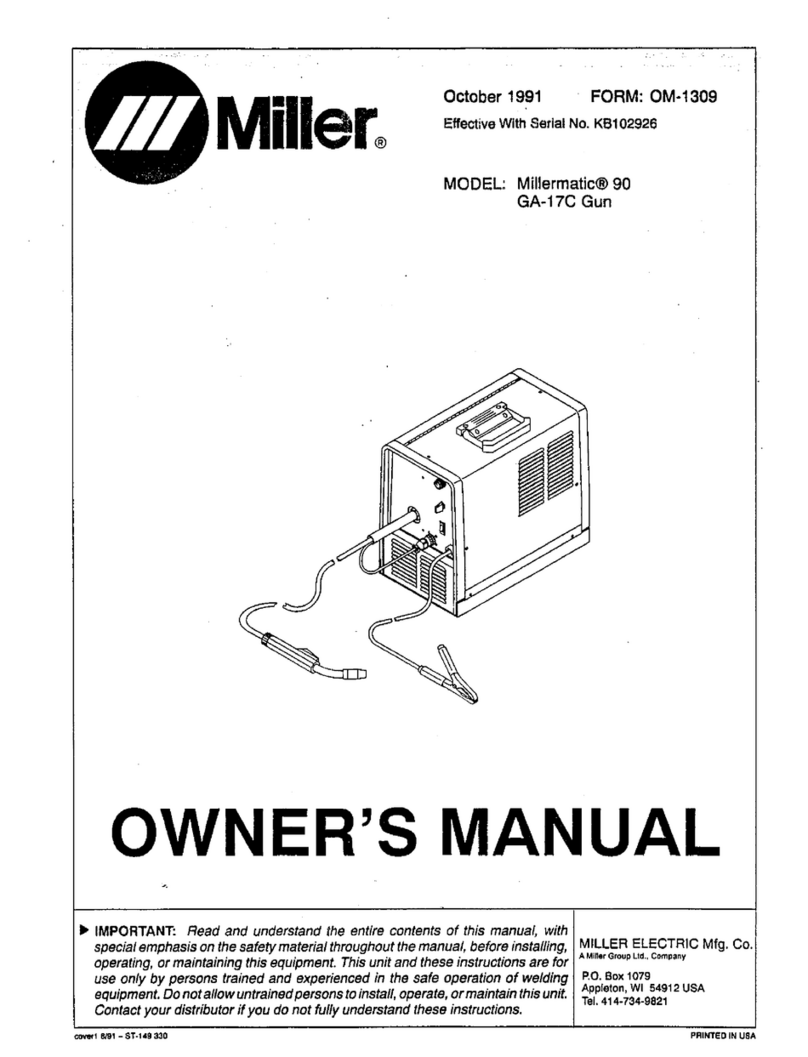 Miller Millermatic 90 GA-17C Gun User manual