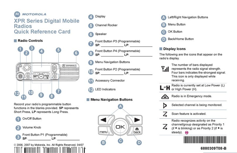 Motorola XPR Series Reference guide