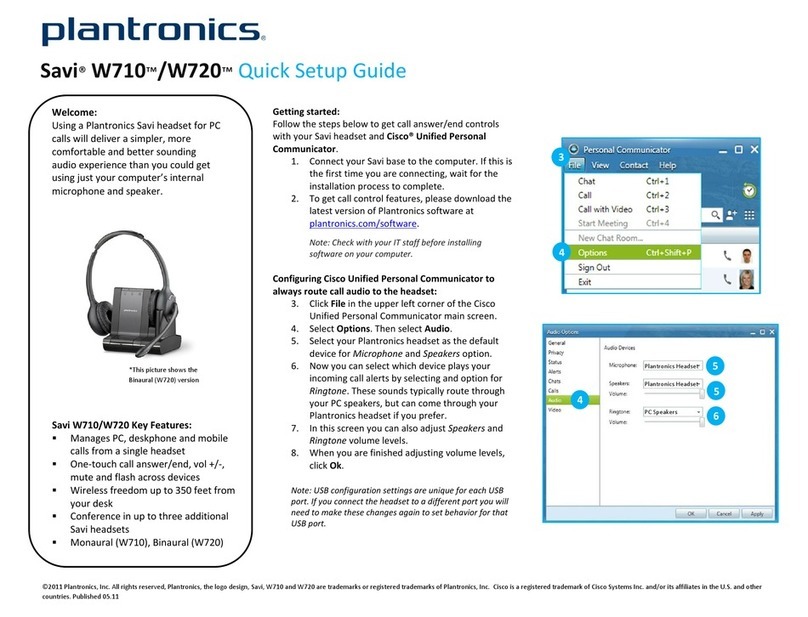 Plantronics Savi W710 User manual