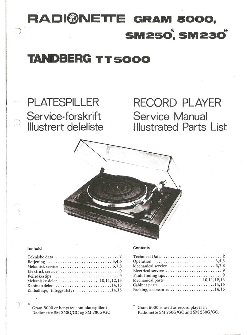 Radionette Tandberg TT 5000 User manual