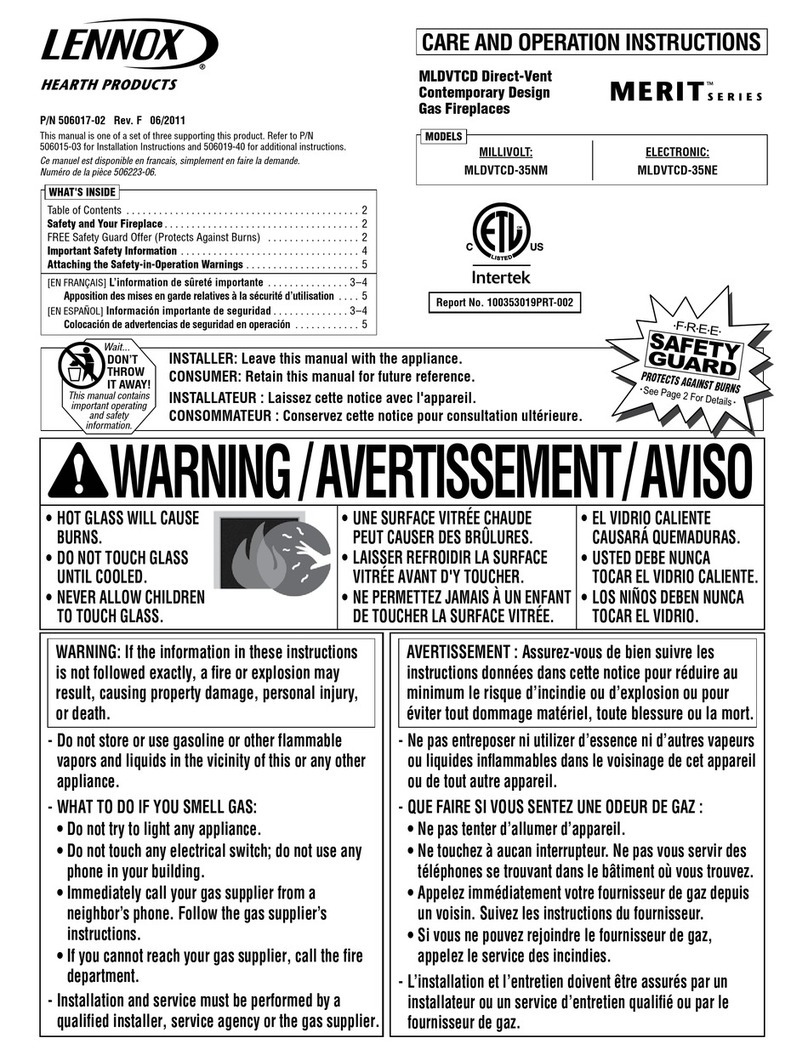Lennox Merit Series User manual