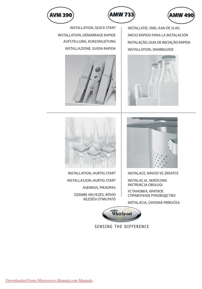 Whirlpool AVM 733 Operating and maintenance manual