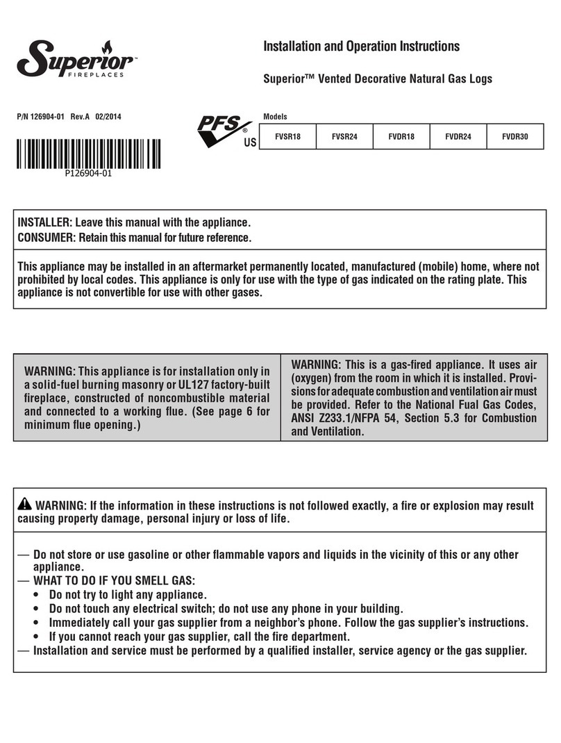 Superior Gas Log User manual