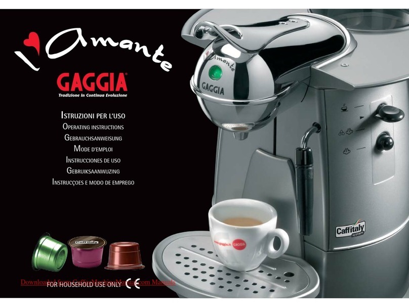 Gaggia Coffee machine operating instructions