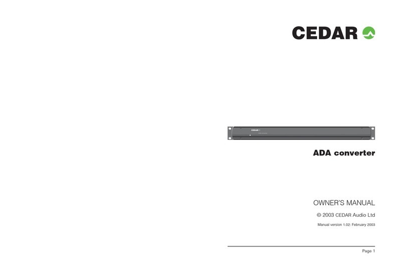 Cedar ADA owner's manual