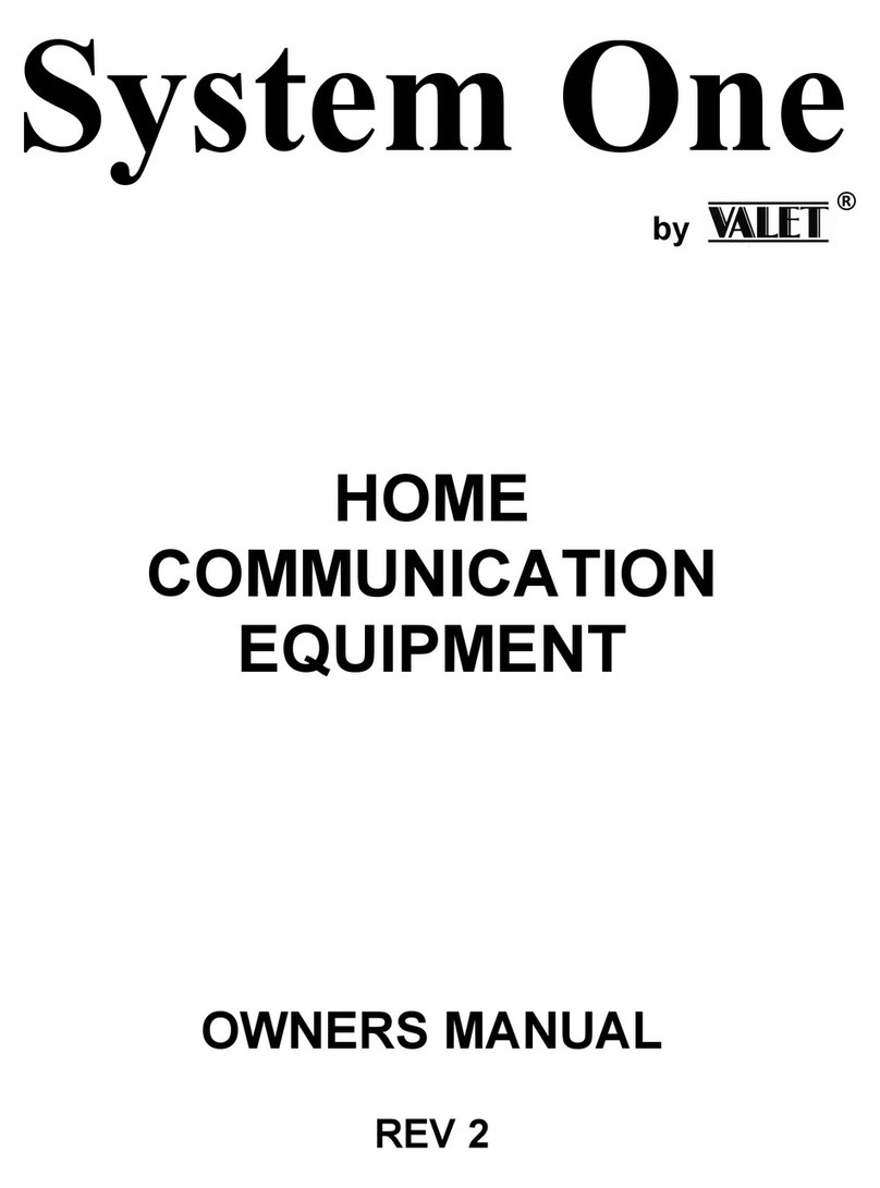 Valet System One User manual