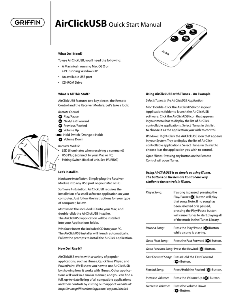 Griffin Technology AirClickUSB Quick start manual