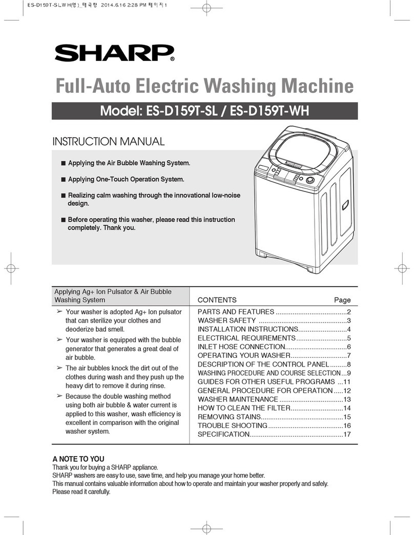 Sharp ES-D159T-SL User manual